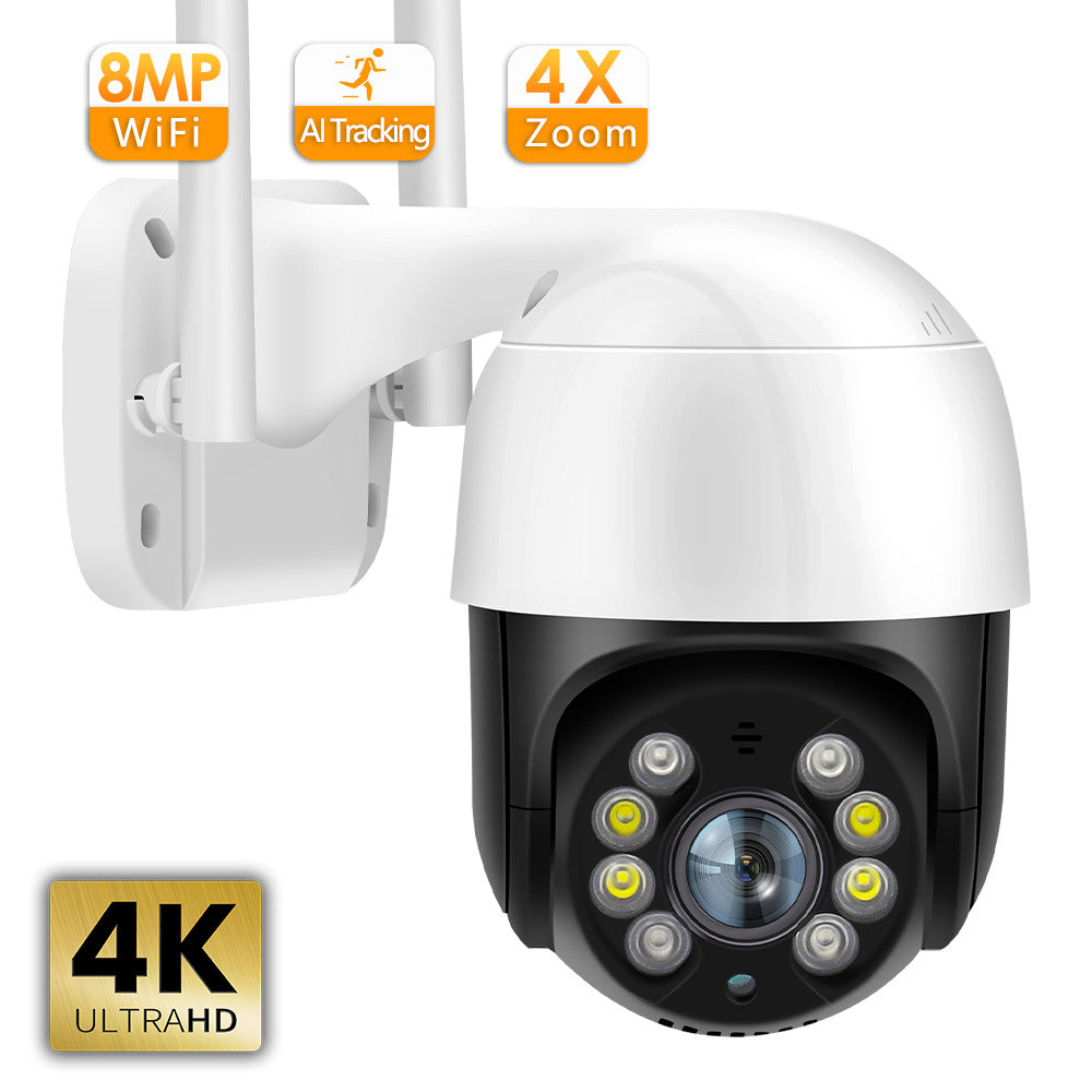 4K 8MP PTZ Camera WiFi Outdoor Wireless IP Camera 4X Zoom 5MP HD CCTV Video Surveillance Auto Tracking Alexa Onvif 1080P ICsee