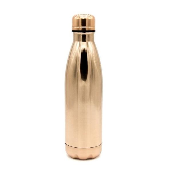 500ml Insulation Water Thermos Flask - Solid Color Champaign Gold