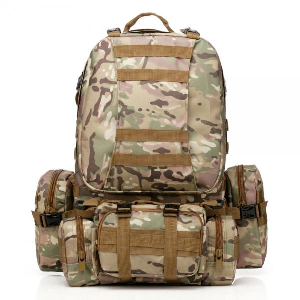 50L Outdoor Sports Rucksack Backpack Camping Hiking Camouflage Shoulder Bag CP Camouflage