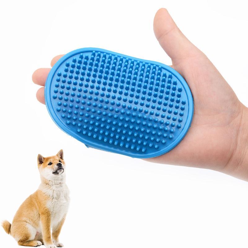 New Round Pet Cat and Dog Bath Brush Massage Brush Rubber Gloves Adjustable Dog Cleaning Gloves Pet Bath Supplies
