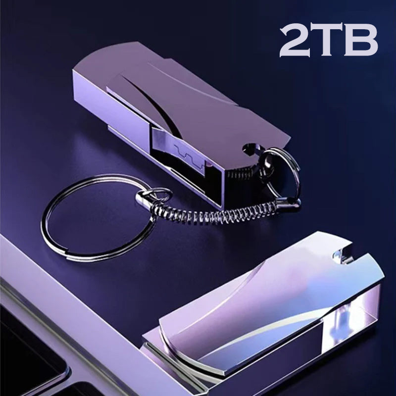 2TB USB Flash Drive Metal Waterproof Large Capacity 2TB USB 3.0 High Speed Mobile USB Pendrive Pen Drive