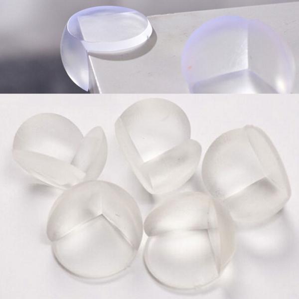 5pcs Ball-shaped Kids Safety Corner Protector PVC Desk Table Gurad Edge Protection Covers Transparent