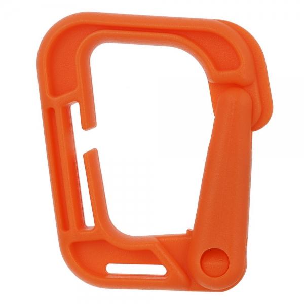 5pcs Outdoor High-Strength Nylon Carabiner for Molle Backpack Orange
