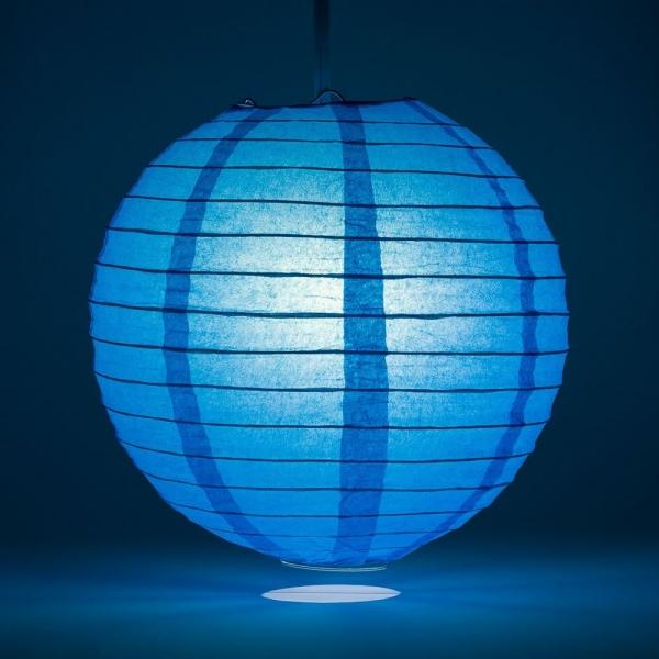 6inch Chinese Round Hanging Paper Lantern Lampshade Wedding Party Decoration Sky Blue