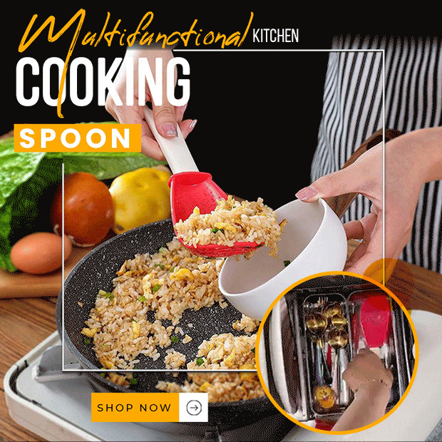 Multifunctional Kitchen Cooking Spoon Heat-resistant Hanging Hole Innovative Potato Garlic Press Colander Spoon