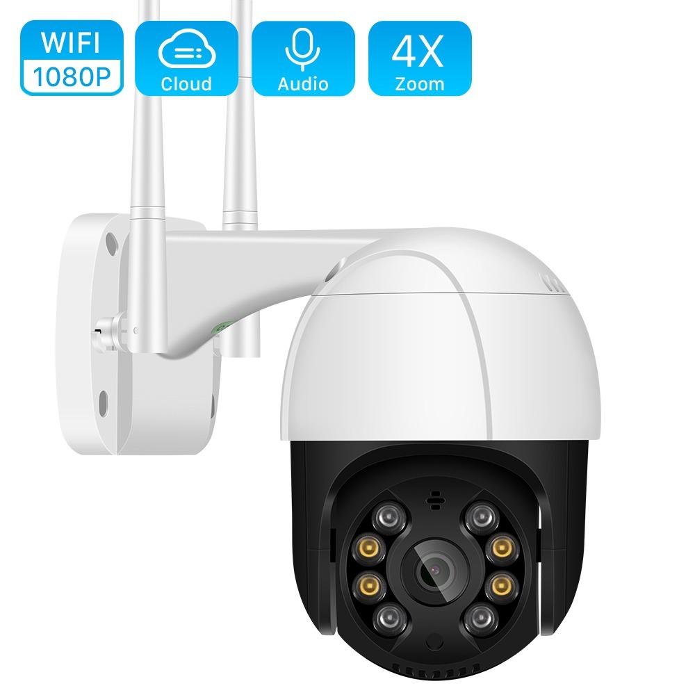 1080P PTZ Wifi IP Camera Outdoor 4X Digital Zoom AI Human Detect Wireless/Wired Connection Camera H.265 P2P ONVIF Audio 2MP Security CCTV Camera