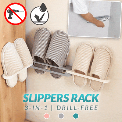 Bathroom Slippers Rack Wall Mounted Shoe Organizer Rack Folding Slippers Holder Shoes Hanger Self Adhesive Storage Towel Racks
