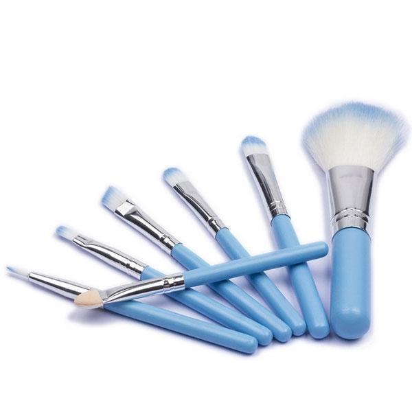Makeup brush 7 KT suit makeup brush Korean version of hello Kitty makeup brush portable, blue