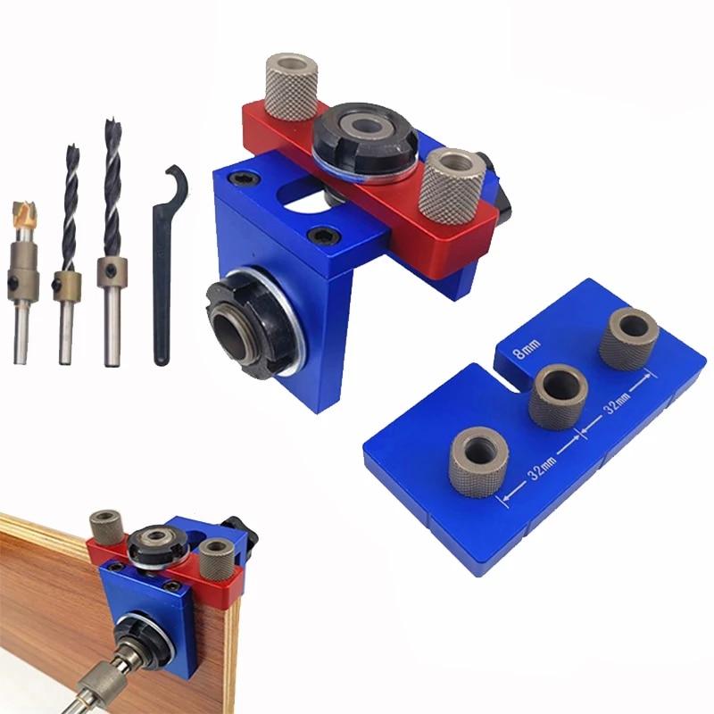 3 in 1 Woodworking Pocket Hole Drill Guide Locator Auxiliary Positioning Drilling Furniture Connecting Hole Puncher Hand X150