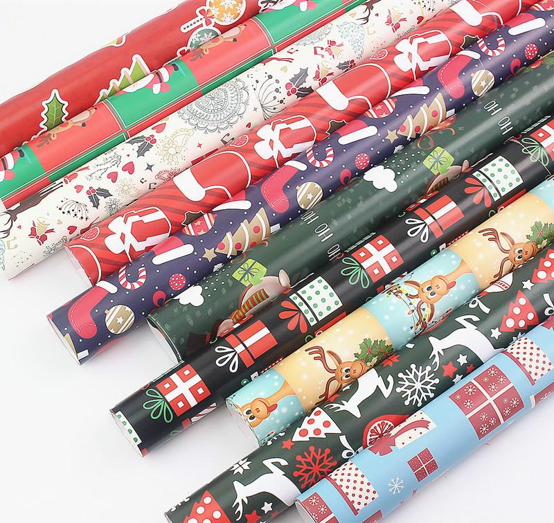 10pcs/set Christmas Decoration Gift Box Wrapping Paper DIY Handmade Paper Festival Candy Gifts Packages Children Gift Present Wrapping Paper