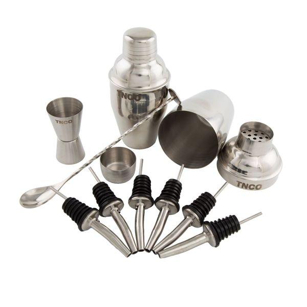 9pcs Stainless Steel Cocktail Shaker Mixer Drink Bartender Martini Tools Bar Set Kit - 750ML/25 Ounce