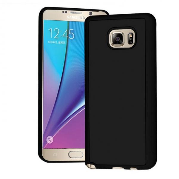 Nano Adsorb Magic Selfie Sticky Case Cover Anti Gravity for Samsung Note 4 Black