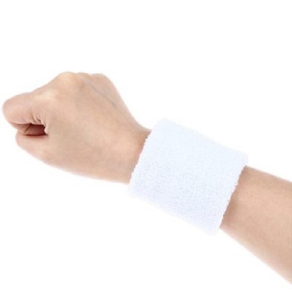 Aolikes Soft Breathable Sweat Absorbing Sports Wrist Support Band White