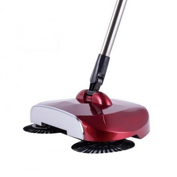 Red Version up Automatic Hand Push Household Lazy Sweeper Broom 360 Degree Rotating Cleaning Sweeping Tool Without Electricity