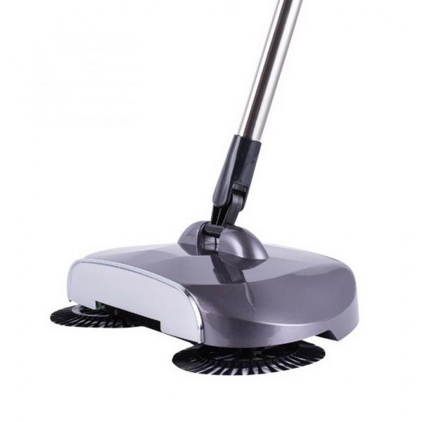 Gray Version up Automatic Hand Push Household Lazy Sweeper Broom 360 Degree Rotating Cleaning Sweeping Tool Without Electricity
