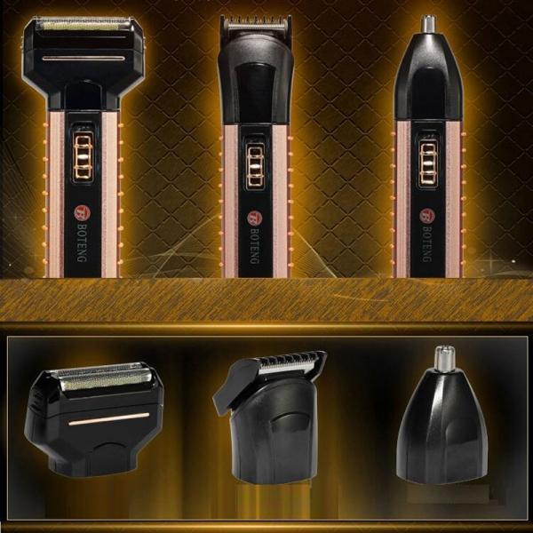 BOTENG T1 3-in-1 Electric Shaver Razor + Nose Trimmer + Hair Temple Cutter