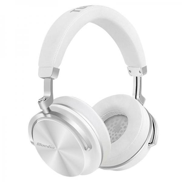 Bluedio T4 Wireless Bluetooth Headset Active Noise Cancelling Headphones White