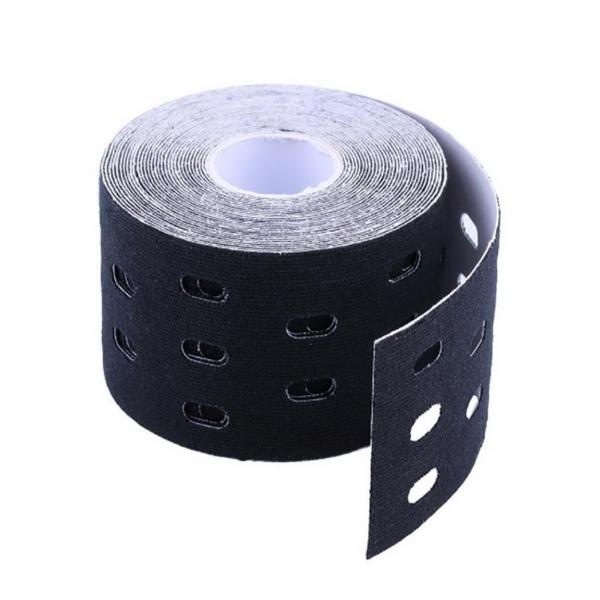 1Pcs Black 5cm*5m Breathable Punch Athletic Sports Tape Pain Relief Support Muscle Protect Roll Knee Elastic Adhesive Recovery Healing