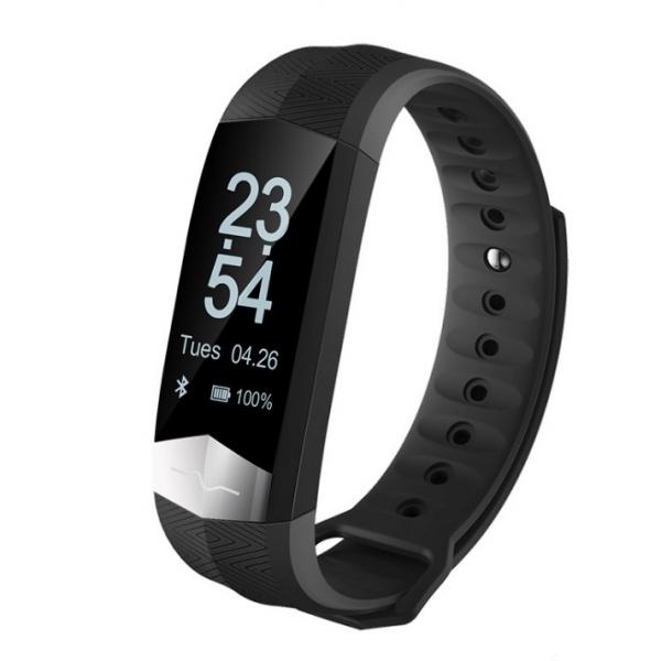 CD01 ECG Blood Pressure Heart Rate Bluetooth Smart Wristband for Phones - Black