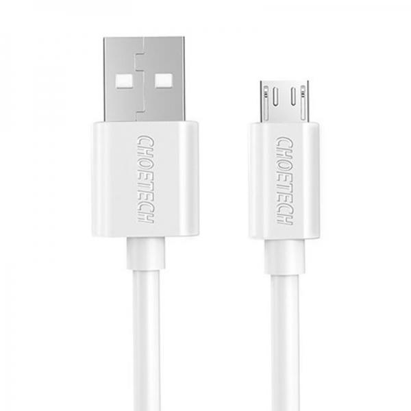 1M CHOETECH Micro USB 2.0 Fast Charger Data Cable for Android & Tablets White