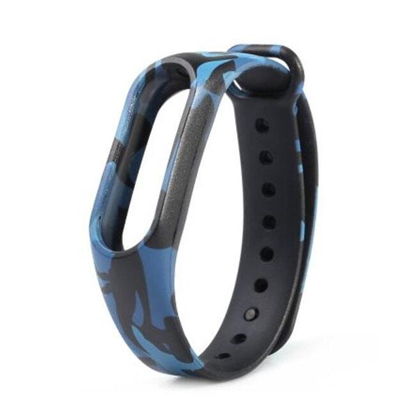 Camouflage Pattern Replacement Watch Strap for Xiaomi Mi Band 2 Camouflage Blue