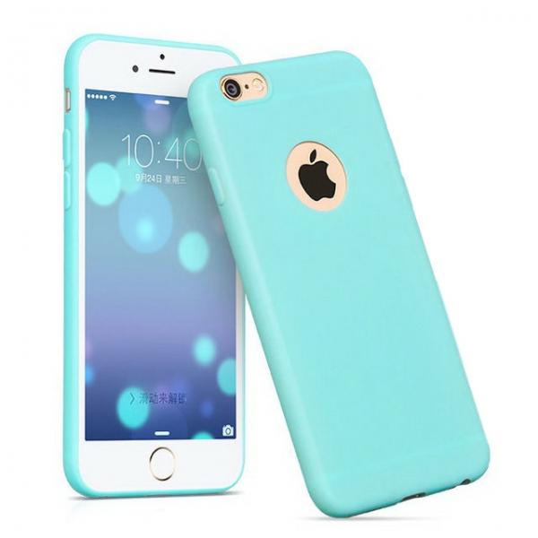 Ultra Light Slim Back Case Candy Color Soft Silicone TPU for iPhone 6/6S Blue