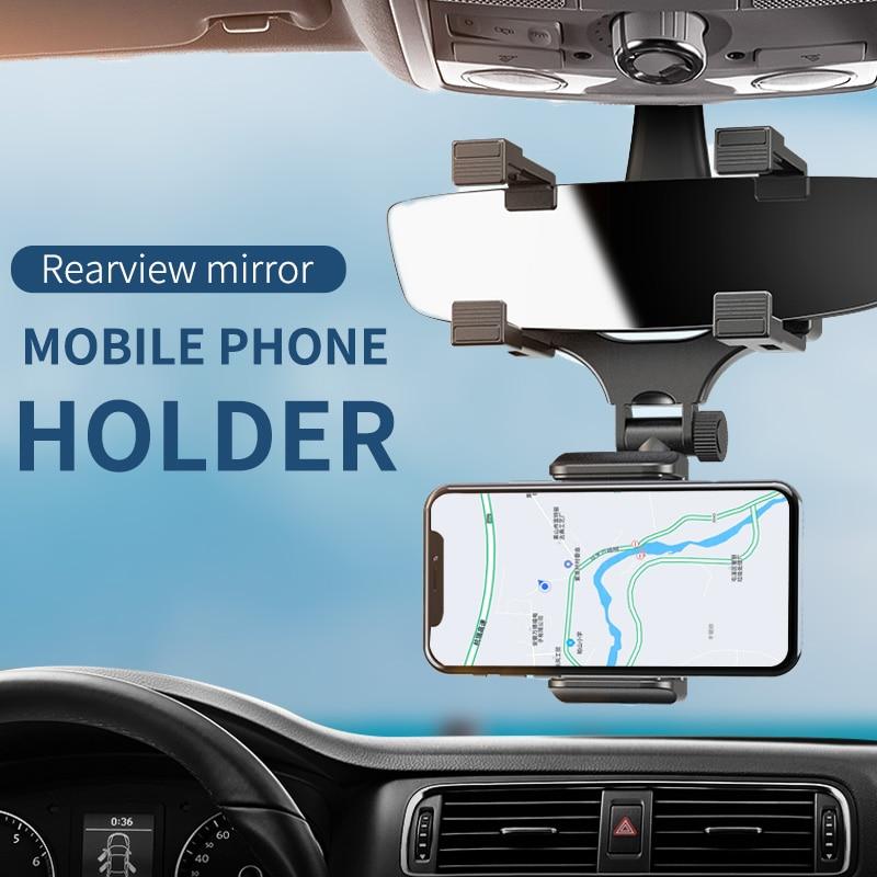 Car DVR/Phone Holders Navigation Head Up Bracket Universal Adjustable Auto Rearview Mirror Mount Cell Phone Holder Bracket Dash Cam Fixing Stands
