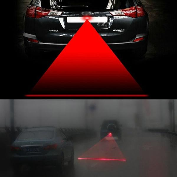 Car Laser Fog Light Auto Brake Parking Lamp Red Warning Light
