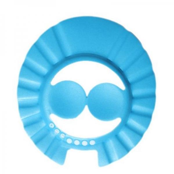 Baby Adjustable Bathing Protection Hat Waterproof Bathing Cap - Blue