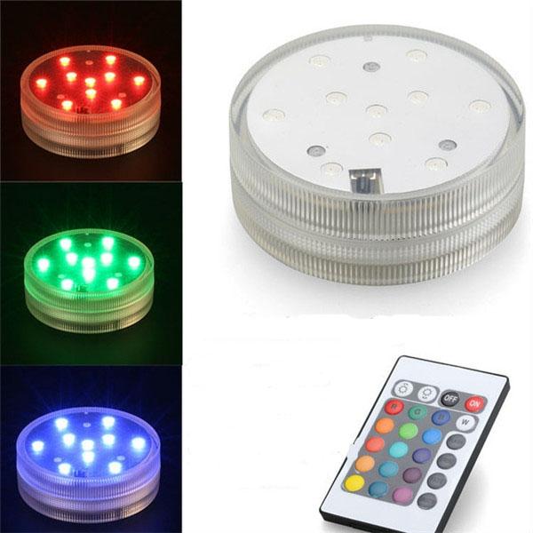 Colorful LED Lighting Effect Waterproof Infrared Remote Control Submersible LED Diving Light