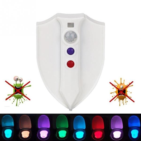 Creative UV Sterilization Toilet Light Sensor RGB LED Night Light