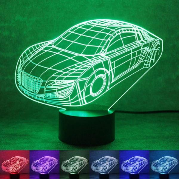 Audi Car Pattern Creative 3D Illusion LED Night Light Design 7-Color
