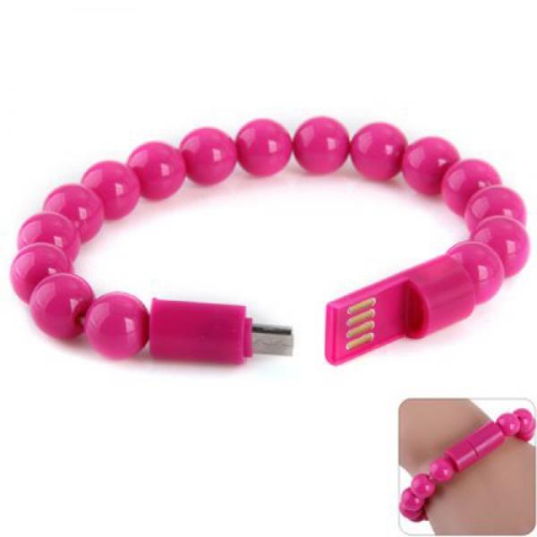 Portable Micro USB Charging and Sync Cable Bracelet Style