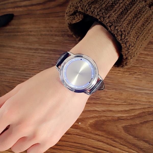 Creative Personality Minimalist Touch Screen Waterproof LED Watch Smart Electronic Quartz Watch White