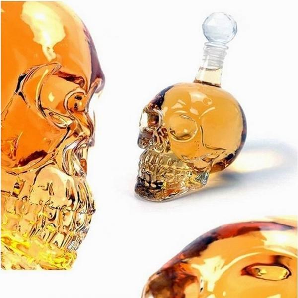 Crystal Head Drop Shipping Vodka Bottle Skull Head Bottles Creative Gothic Wine Vodka Decanter 350ml/500ml/1000ml