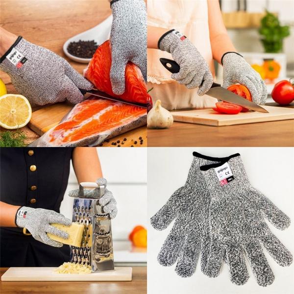 1 Pair Cut Resistant Gloves Food Grade Level 5 Protection Gloves for Labor Protecting Wood Carving / Oyster Shucking /Cutting