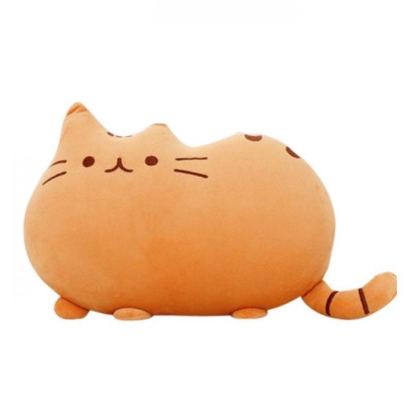 Cute Big Cat Shape Pillow Cushion Soft Plush Toy Doll Brown