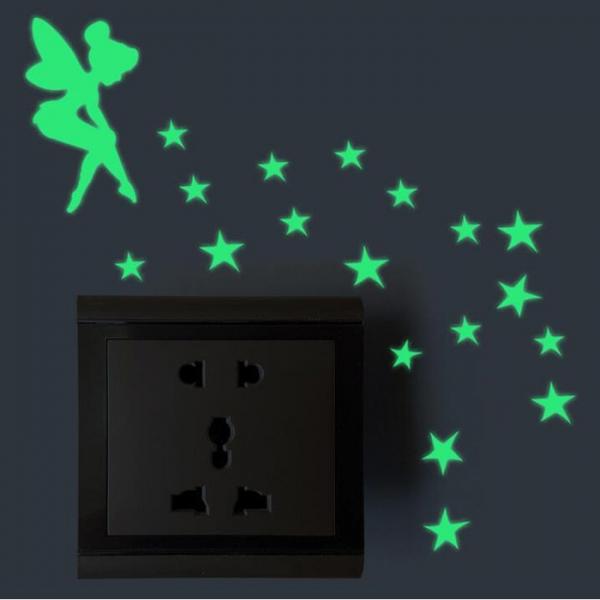 DIY Luminous Switch Sticker Home Decor - #04 Fairy Pattern