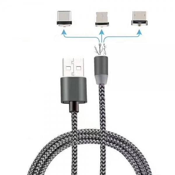 3-in-1 Micro USB Type-C 8 Pin Magnetic Charging Cable Kit