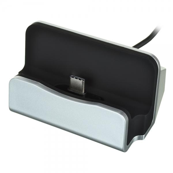 USB 3.1 Type-C Phone Data Sync Charging Dock - Silver