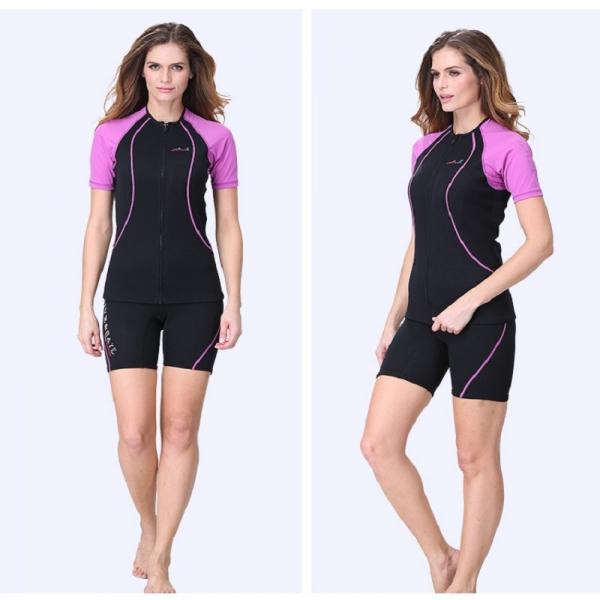 DIVE & SAIL 1.5mm Neoprene Women's Wetsuits Shorts Thick Warm Trunks Diving Snorkeling Winter Swimming Pants - Purple M