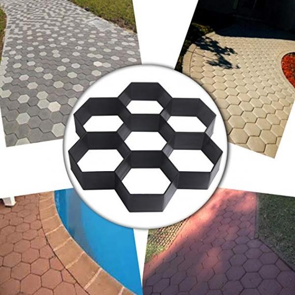 DIY Walk Maker Concrete Stepping Stone Mold Garden Pavement Hexagon Mold 30*30cm
