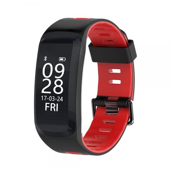 DTNO.1 F4 Smart Watch Waterproof Heart Rate Blood Pressure Fitness Tracker Red