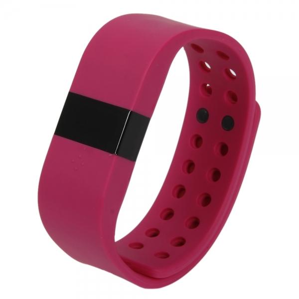 DiGiCare ERI LED Real Time Display Update Waterproof Bluetooth Wrist Watch Wireless Smart Bracelet Rose Red