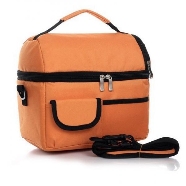 Dual-layer Thickened Insulated Cooler Bag Ice Bag Lunch Bag - Orange