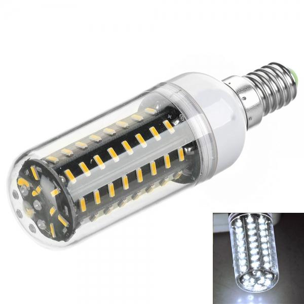 E14 9W 800lm 6000K White Light 72-SMD 4014 LED Corn Lamp Bulb (AC 200-240V)
