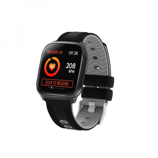 F12 IPS HD Color Screen All-Day Heart Rate Sleep Monitor Multi-sport Mode Tracker Waterproof Smart Sports Bracelet - Black & Gray
