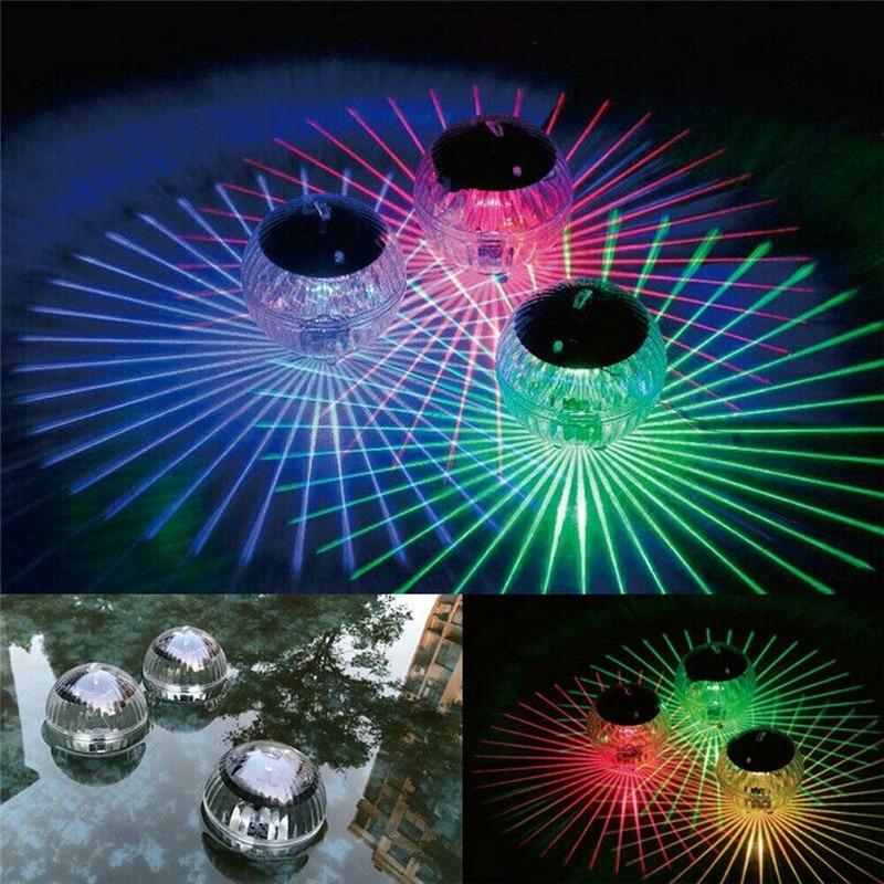 Floating Light LED Disco Light Swimming Pool Waterproof LED Solar Power Multi Color Changing Water Drift Lamp Security Dropship
