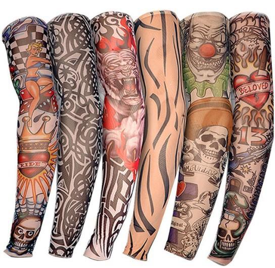 1 Pair 26 kinds of flower arm sleeves tattoo cuffs seamless sleeves outdoor riding arm sleeves armband tattoo sunscreen sleeves riding tattoo sleeves