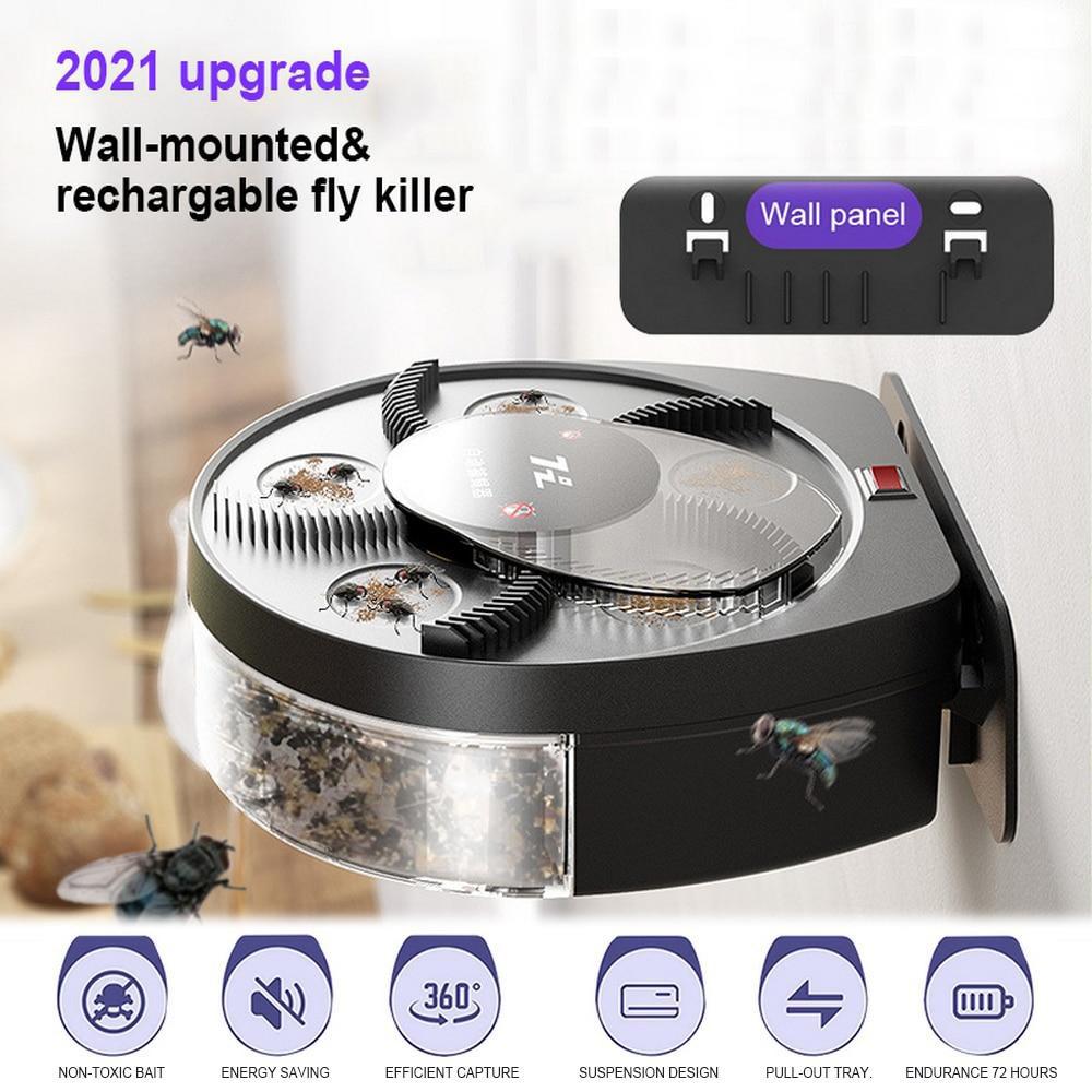 Wall-mounted Wireless USB Electric Fly Trap Flytrap Automatic Pest Catcher Fly Killer Device Insect Pest Reject Control Catcher